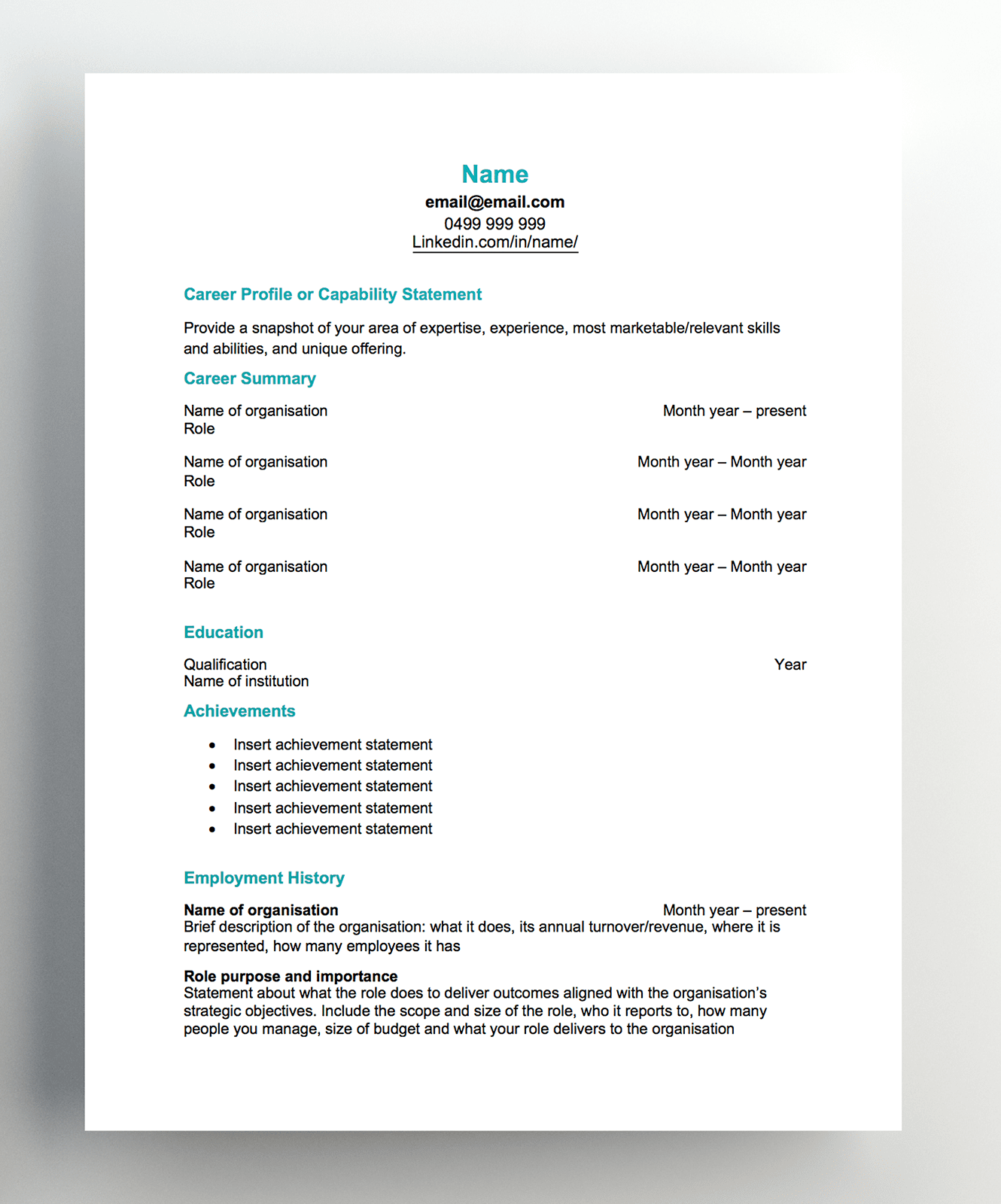 resume format for experience teacher   23